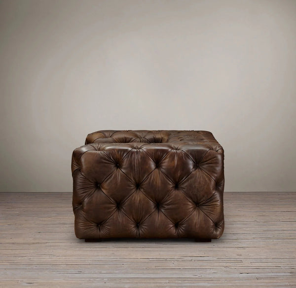 Lidah Chesterfield 3 Seater Leather Sofa