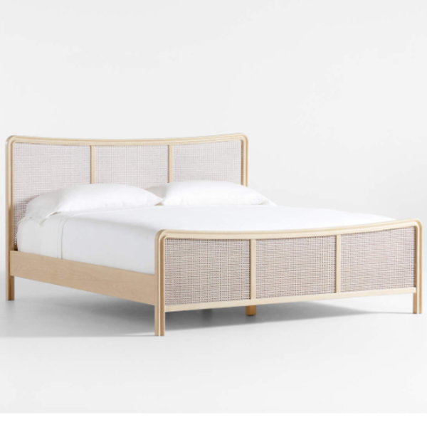 Lipetsk Solid Wood Rattan Bed - All Sizes