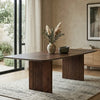 Lisburn Solid Wood Dining Table- Brown Finish