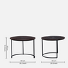 Lochmaddy End Tables for Living Room Set of 2 - Walnut Finish