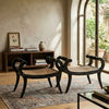 Lockerbie Traditional Rosewood Stool with Floral Carving 