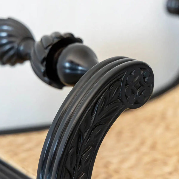 Lockerbie Traditional Rosewood Stool with Floral Carving