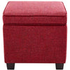 Lusikisiki Solid Wood OttomanMaroon