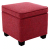 Lusikisiki Solid Wood OttomanMaroon