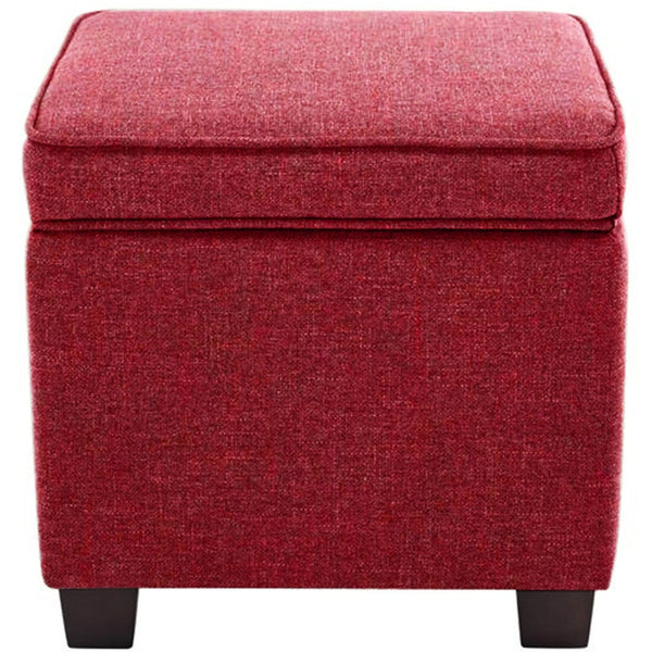 Lusikisiki Solid Wood OttomanMaroon