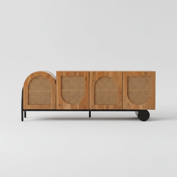 Luxembourg Rattan TV Unit