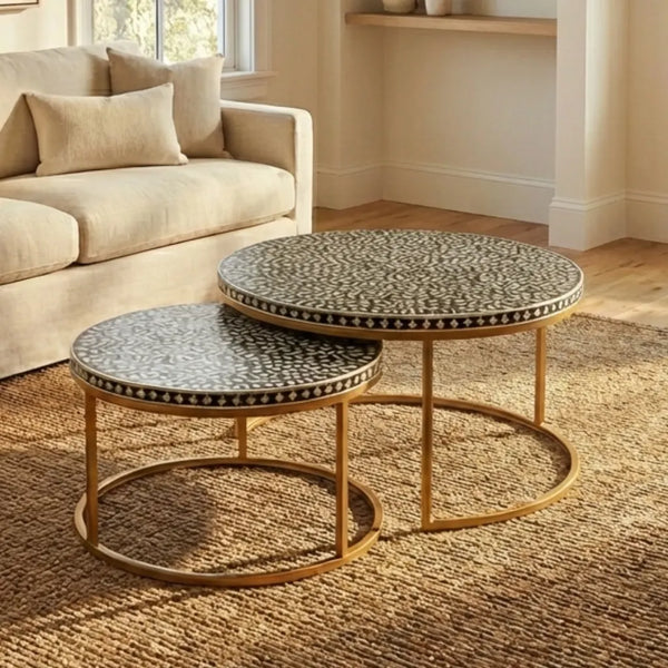MOP Inlay Nesting Coffee Table