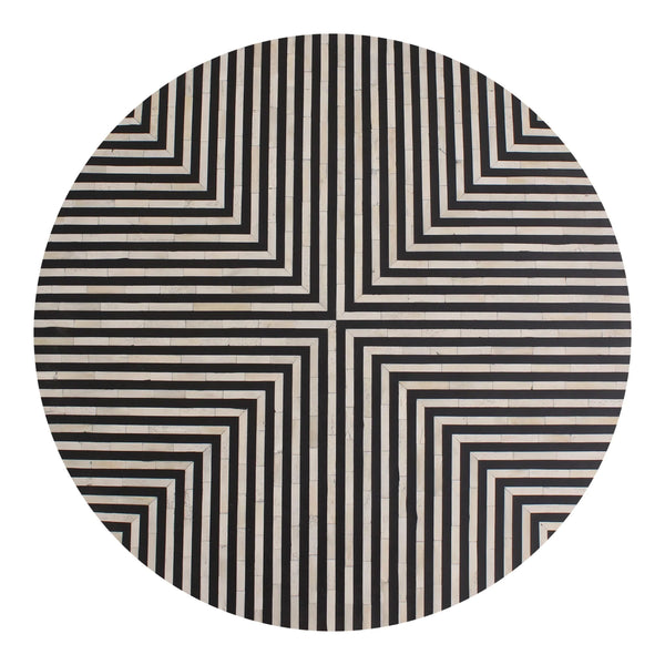 Madera Acrylic Inlay Round Coffee Table