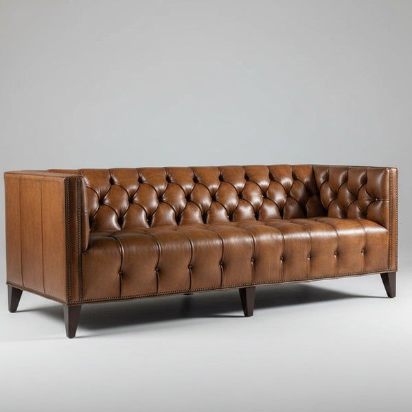 Madrid Tufted Leather Sofa
