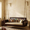 Maharani Classic Solid Wood Walnut finish 2 Seater Swing Chair