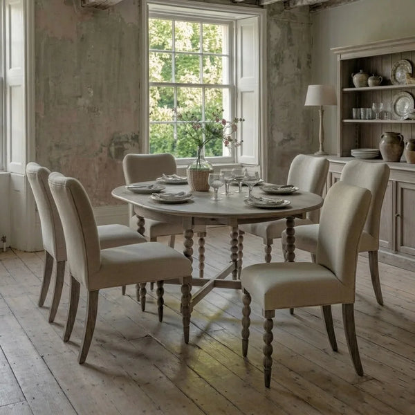 Mania Solid Wood Round Dining Table Set