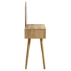 Manisa Solid Wood Rattan Dressing Table With Mirror