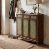 Mankato Solid Wood Hand Painted Shoe Rack