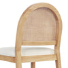 Mariko Rattan Solid Wood Dining Table Set Boucle Chairs- 4 Seater, 6 Seater - All Sizes