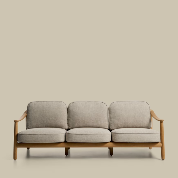 Marseille Solid Wood 3 Seater Sofa