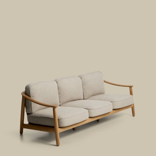 Marseille Solid Wood 3 Seater Sofa