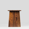 Maybole Rattan Wooden End Table - Walnut Finish