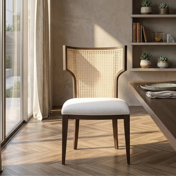 Maylands Rattan Cane Solid Wood Black Chair