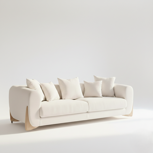 Melfi Curve 3 Seater Fabric Sofa