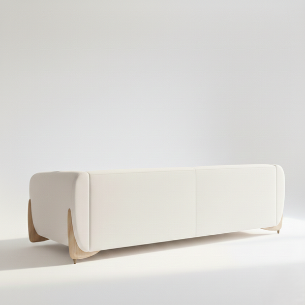 Melfi Curve 3 Seater Fabric Sofa