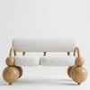 Mello Curve Solid Wood & Boucle Sofa 
