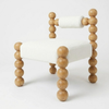 Mello Curve Solid Wood and Boucle Lounge Chair