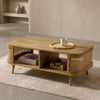 Meloni Curved Rattan Coffee Table - READY TO SHIP