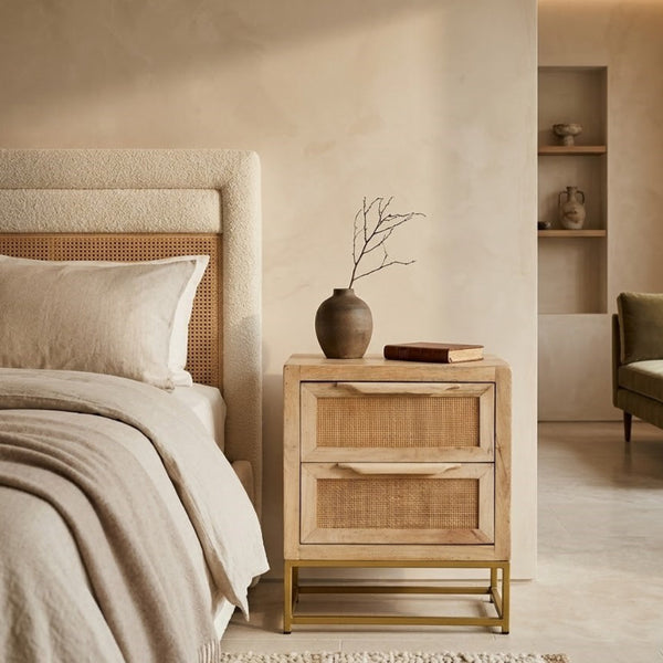 Meloni Rattan Bedside Table - READY TO SHIP