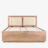 Memphis Rattan Solid Wood Bed- All Sizes
