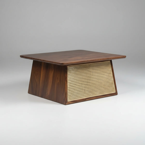 Merida Rattan Sheesham Wood Coffee Table