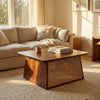 Merida Rattan Sheesham Wood Coffee Table