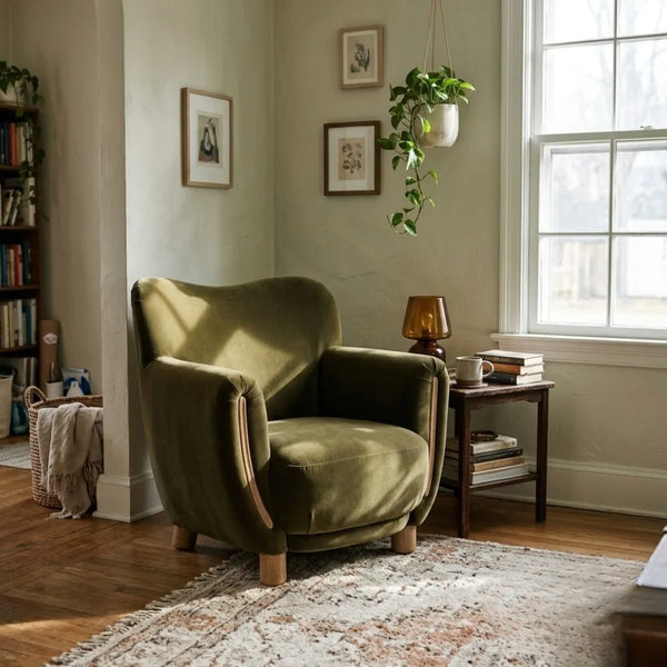 Meridian Solid Wood Accent Chair