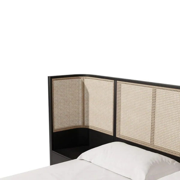 Mesa Rattan Bed With Attached Side Table -All Sizes