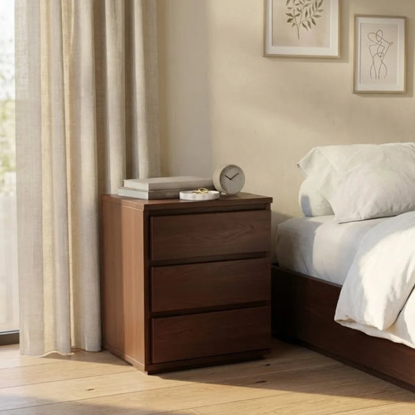 Mesquite Solid Mango Wood 3 Drawer Nightstand