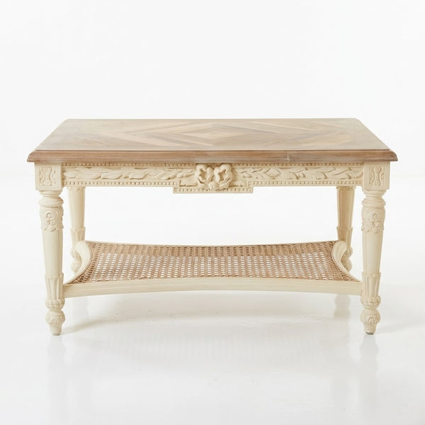 Midrand Solid Wood Rattan Coffee Table