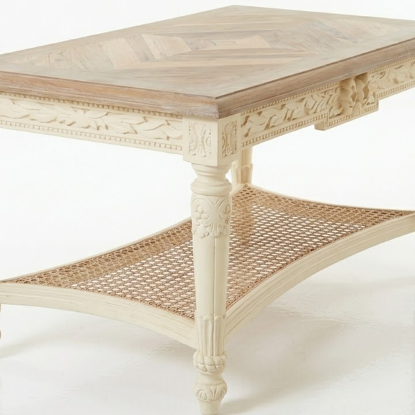 Midrand Solid Wood Rattan Coffee Table
