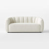 Milano Modern White Boucle Fabric Sofa