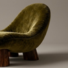 Montevideo Solid Wood & Velvet Single Seater Accent Chairs