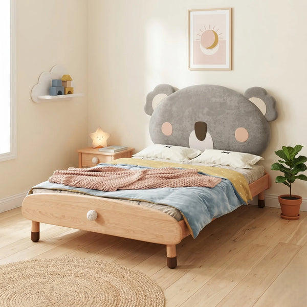 Kids cute koala solid wood bed 