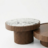 Nanortalik solid Wood & Marble Nesting Table