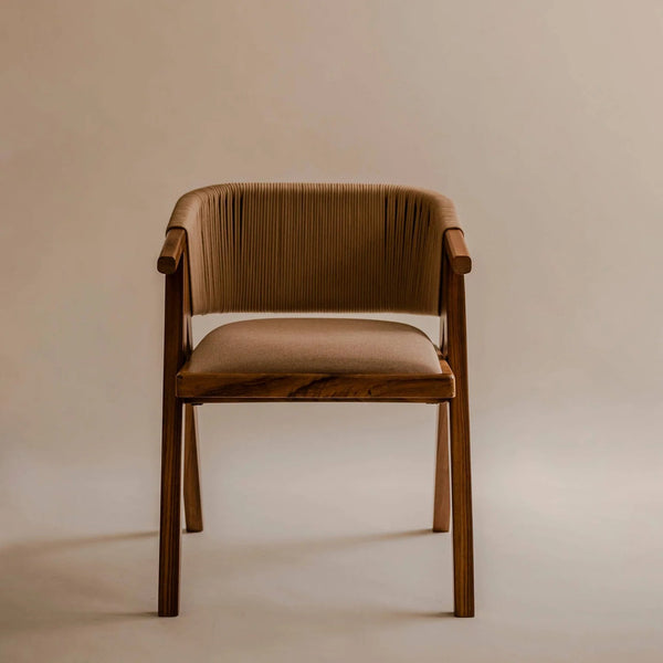 Nerang Solid Wood & Leather Arm Chair