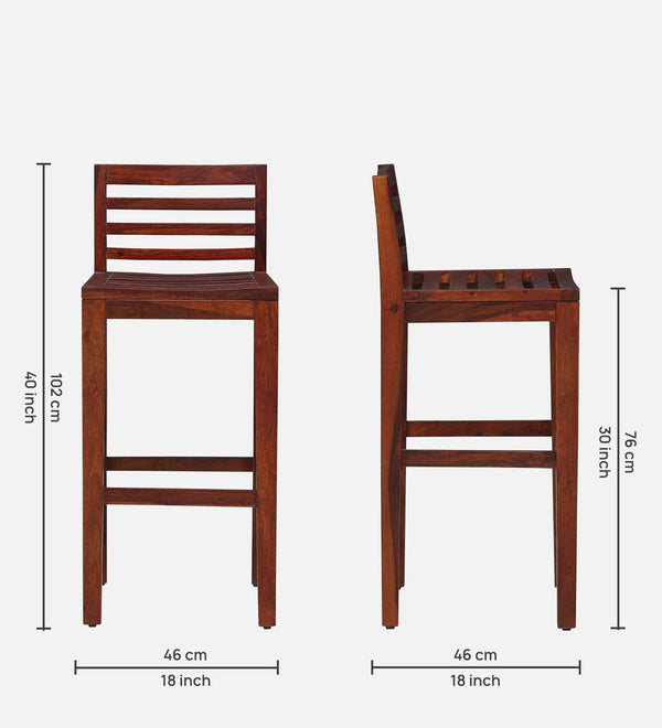 Newclare Bar Chair - Honey Oak Finish