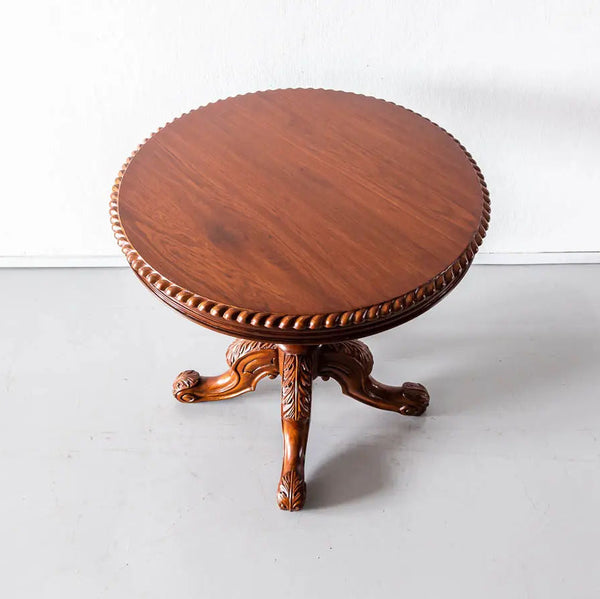 Newry Traditional Luxurious Teakwood Round Side Table