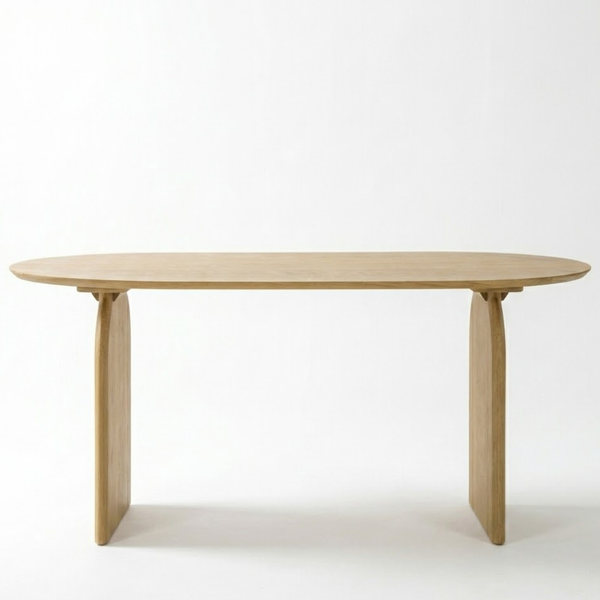 Newtownards Solid Wood Curved 6 Seater Dining Table