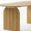 Newtownards Solid Wood Curved 6 Seater Dining Table