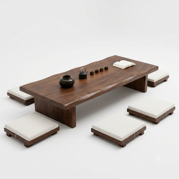Niigata Solid Wood Dining Table Set - 4 Seater, 6 Seater