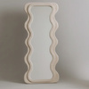 White wavy full length long mirror 