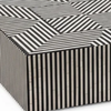 Noir Stripe Strata Modern Coffee Table