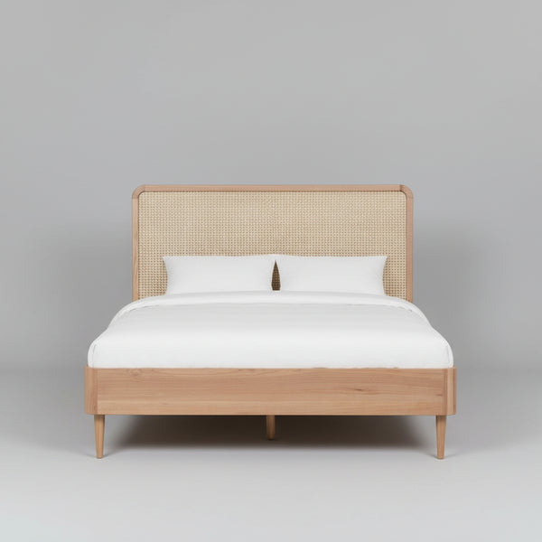 Norfolk Solid Wood Rattan Bed-All Sizes