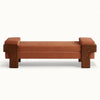 Ordino Solid Wood Upholstered Bench